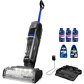 Cet aspirateur pour liquides et poussieres associe une utilisation sans fil et la collecte des poils