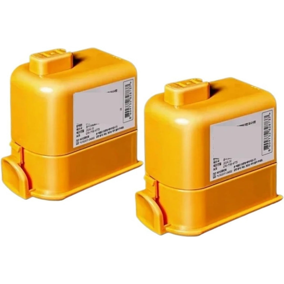 Batterie de remplacement avec une capacite annoncee de 8000 mAh, coloris jaune et orange