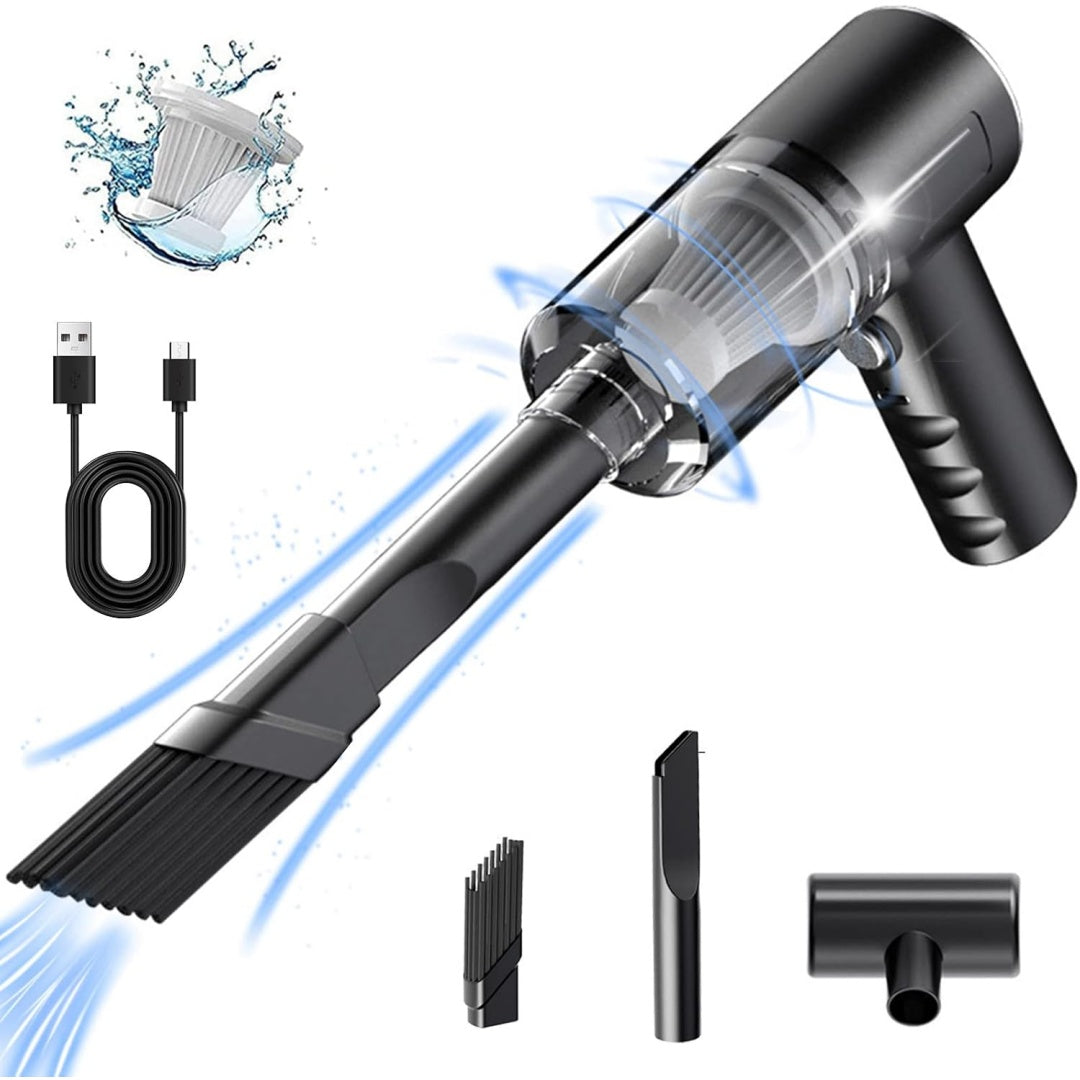 Cet aspirateur a main associe l'entretien des habitacles et la collecte des petits dechets
