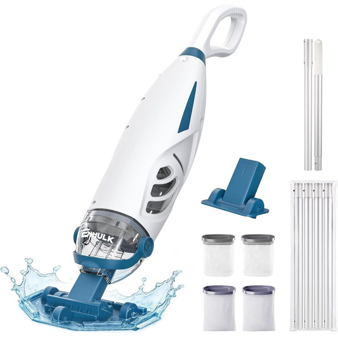 Ce nettoyeur de piscine combine l'entretien du bassin et une alimentation rechargeable
