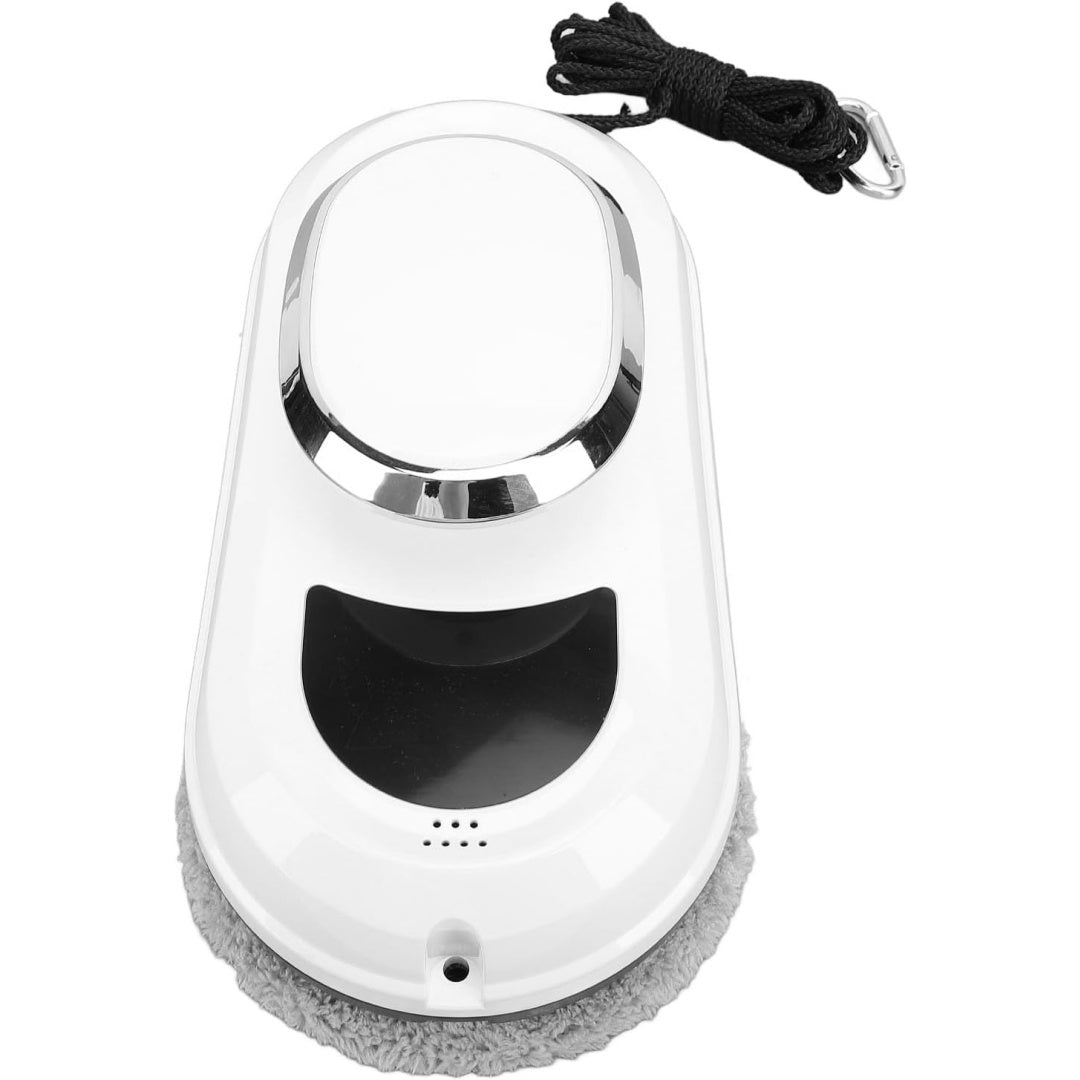 Robot nettoyeur de fenetres associant le deplacement sur la vitre au coloris blanc et noir