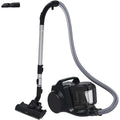 Cet aspirateur au format traineau associe une contenance annoncee de 2,5 l et un format compact