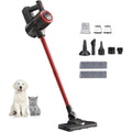 Balai laveur avec une puissance annoncee de 120 W, coloris rouge